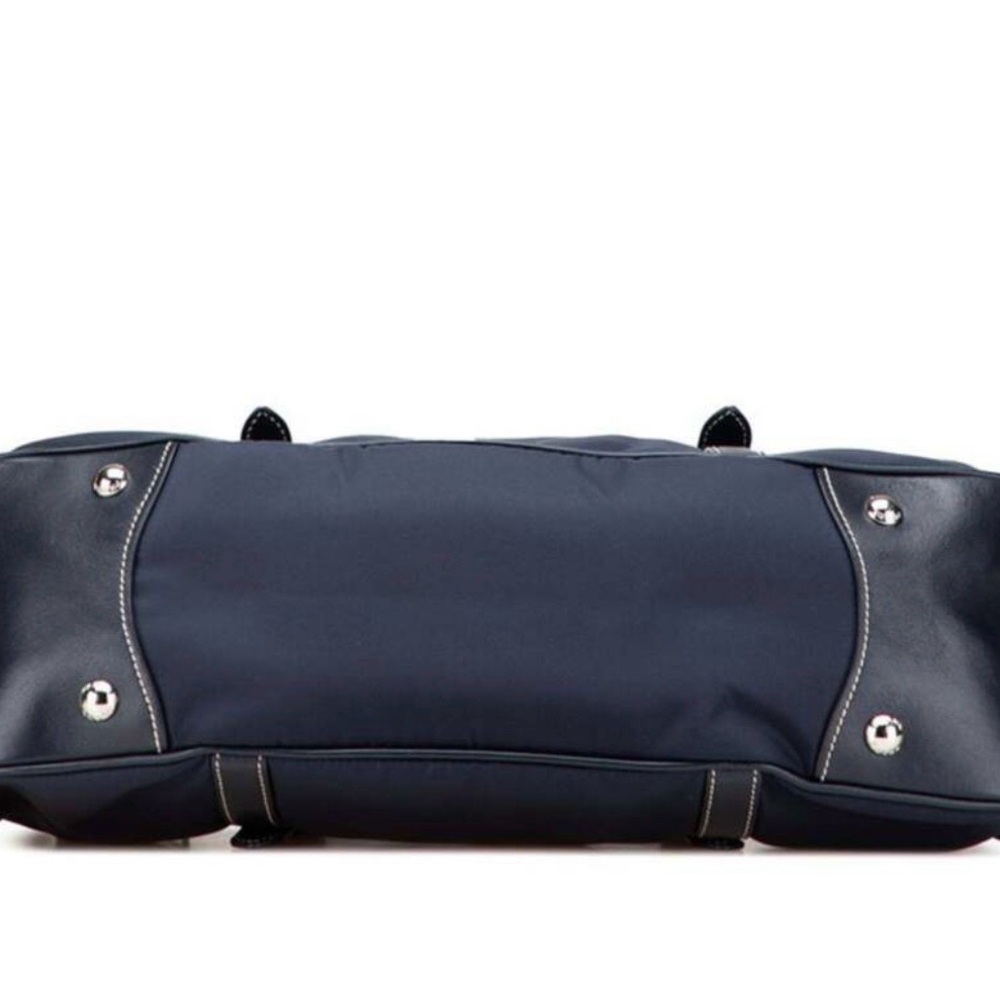 PRADA Nylon Leather 2 Way Shoulder/Top Handle Bag Navy Crossbody (NWOT) - Picture 4 of 11